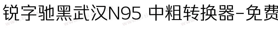 锐字驰黑武汉N95 中粗转换器字体转换